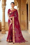 Jiya Vol 43 By Vallabhi Moss Georgette Bandhani Printed Saree Wholesale In India

